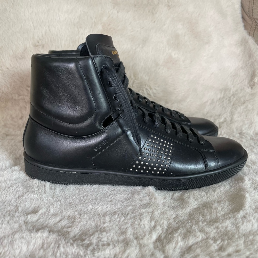 Yves Saint Laurent Black High-Top Sneakers - Picture 4 of 12